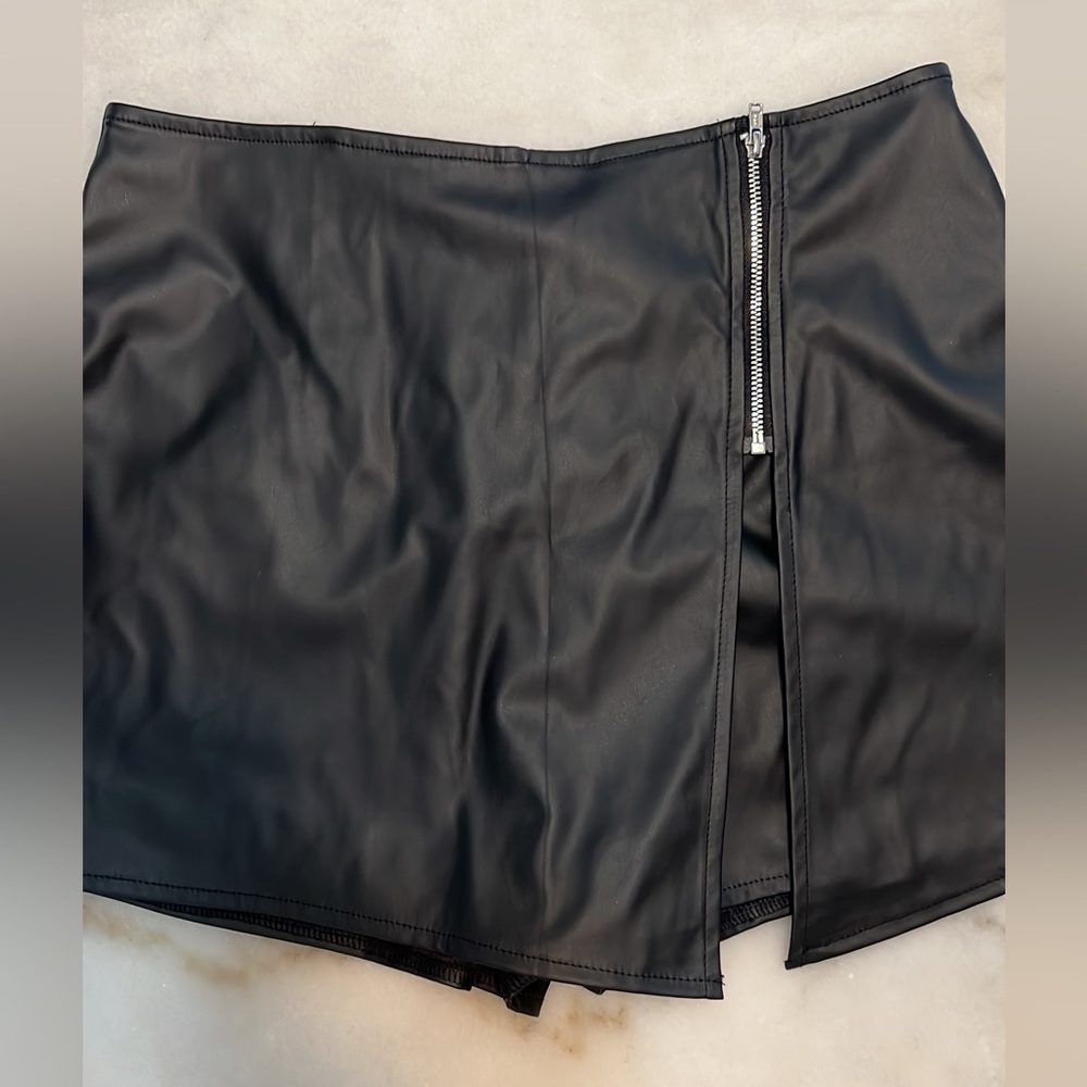 Pleather skort